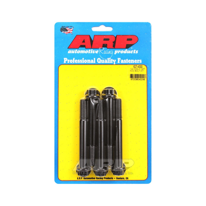 Set de șuruburi și piulițe universale ARP 1/2-13 – Black Oxyde, 12 capete x 5 - ARP-627-4000 - 627-4000 - 3666618192956